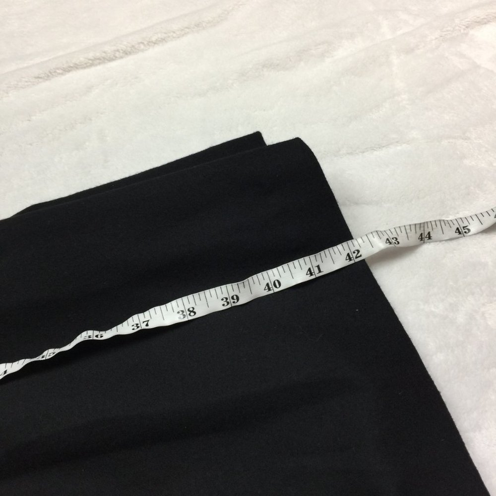 Talbots Fit & Flare Dress Sz 12 Womans Black Wool Cap Sleeve Belt V-neck Pocket - Picture 9 of 13